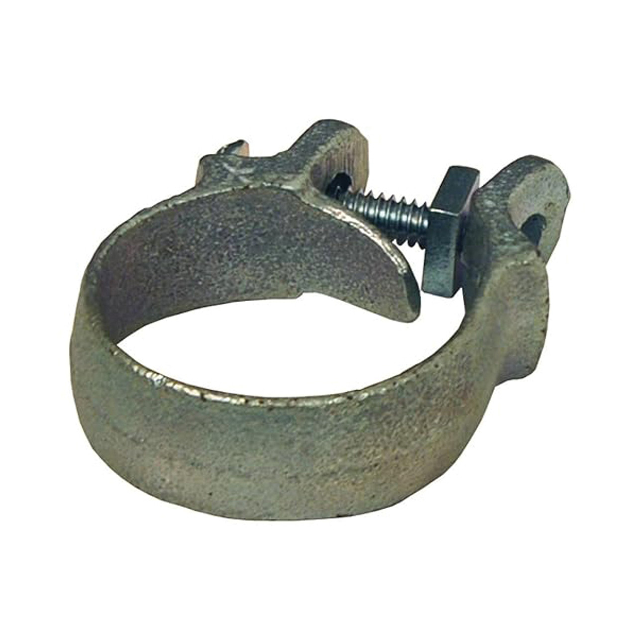 Bolt Clamp 22, 1-Bolt, 4-5/16 in Lg, 13/16 in Wd, 40 in-lb Torque, Iron Band, Malleable Iron Bolt, Plated, Domestic