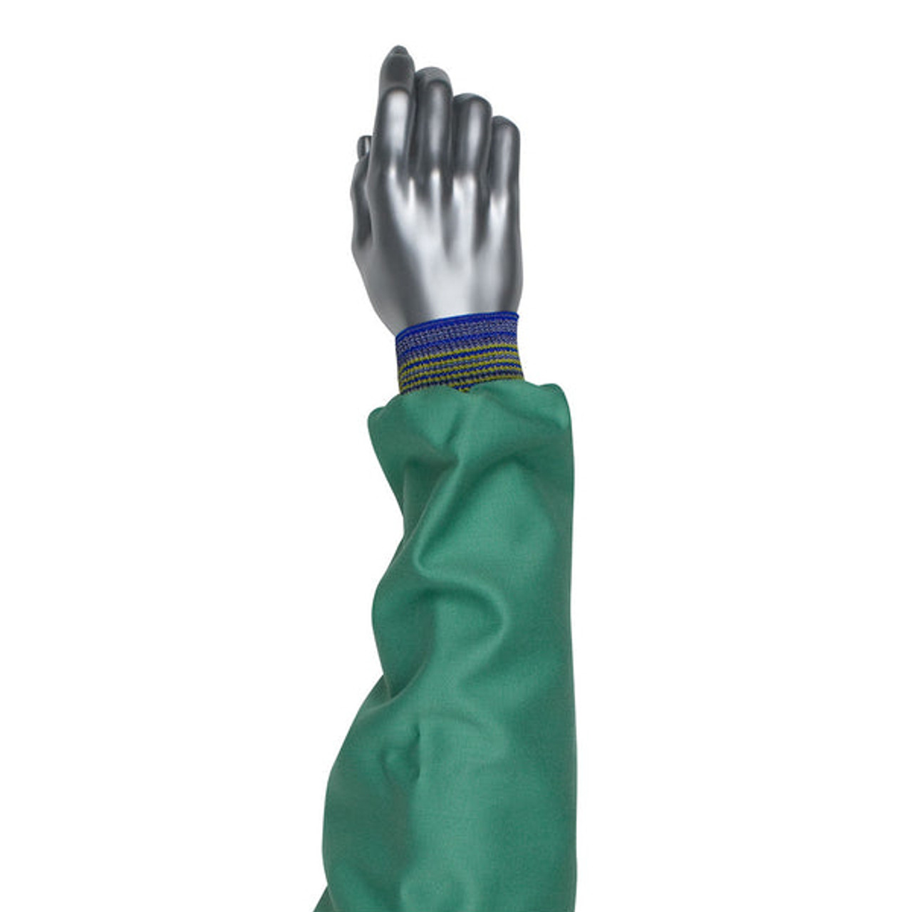 Sleeve, Flame Resistant, Green , Sateen, 18 in Lg
