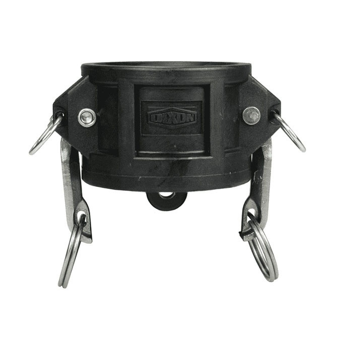 Dust Cap, Type H,  Cam and Groove, Dust Cap, 2 in, 2-1/4 in Lg, 100 psi, 70 deg F, Glass-Filled Polypropylene, Domestic