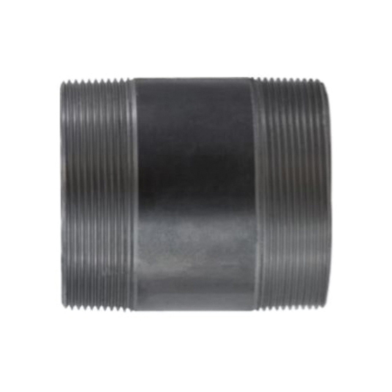 Pipe Nipple, Closed, 4 in, MNPT End, 2-7/8 in Lg, SCH 40, 2210 psi, -200 to 150 deg F, Welded, Steel, Black , Import Pipe Nipple, Closed, 4 in, MNPT End, 2-7/8 in Lg, SCH 40, 2210 psi, -200 to 150 deg F, Welded, Steel, Black , Import