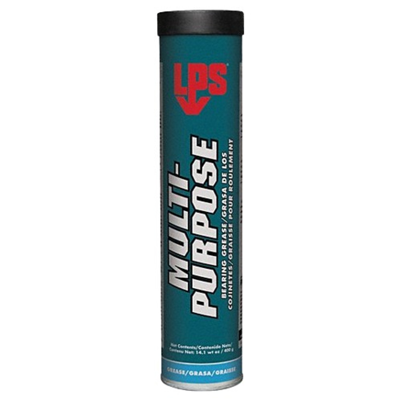 Grease, Multi-Purpose, Paste, Black,  Blue , Petroleum, -22 to 350 deg F, 1 Specific Gravity, >392 deg F Flash, <7 cSt, Cartridge, 14.1 oz Container, 14.1 oz