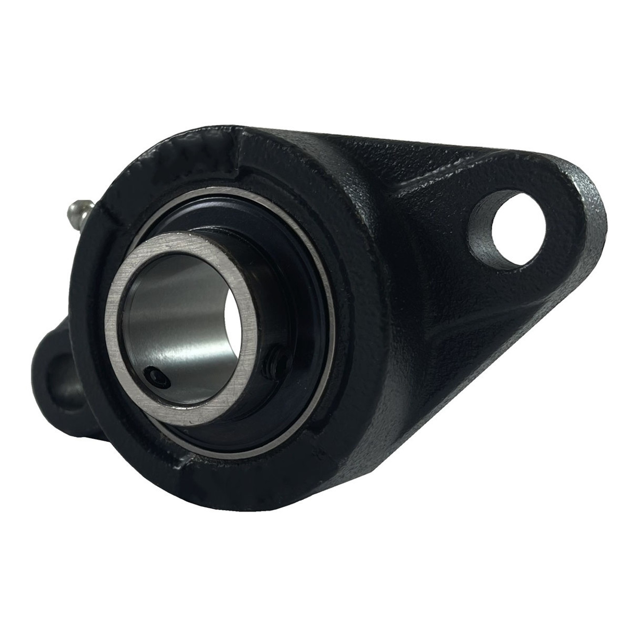 Ball Bearing Unit, Standard Duty, 1-1/4 in bore, 5-1/8 in Lg Bolt Center-to-Center, 37/64 in Dia Bolt Circle, 2-Bolt Flange Mount, 6-11/32 in Lg, 1-3/4 in Ht, Steel Ball Bearing Unit, Standard Duty, 1-1/4 in bore, 5-1/8 in Lg Bolt Center-to-Center, 37/64 in Dia Bolt Circle, 2-Bolt Flange Mount, 6-11/32 in Lg, 1-3/4 in Ht, Steel