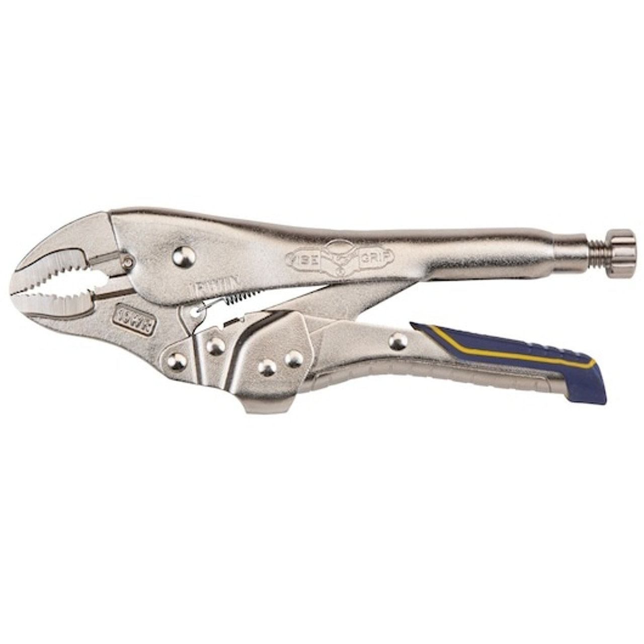 Locking Plier, Curved Jaw, 1-7/8 in Jaw, Carbon Steel Jaw, 10 in Lg