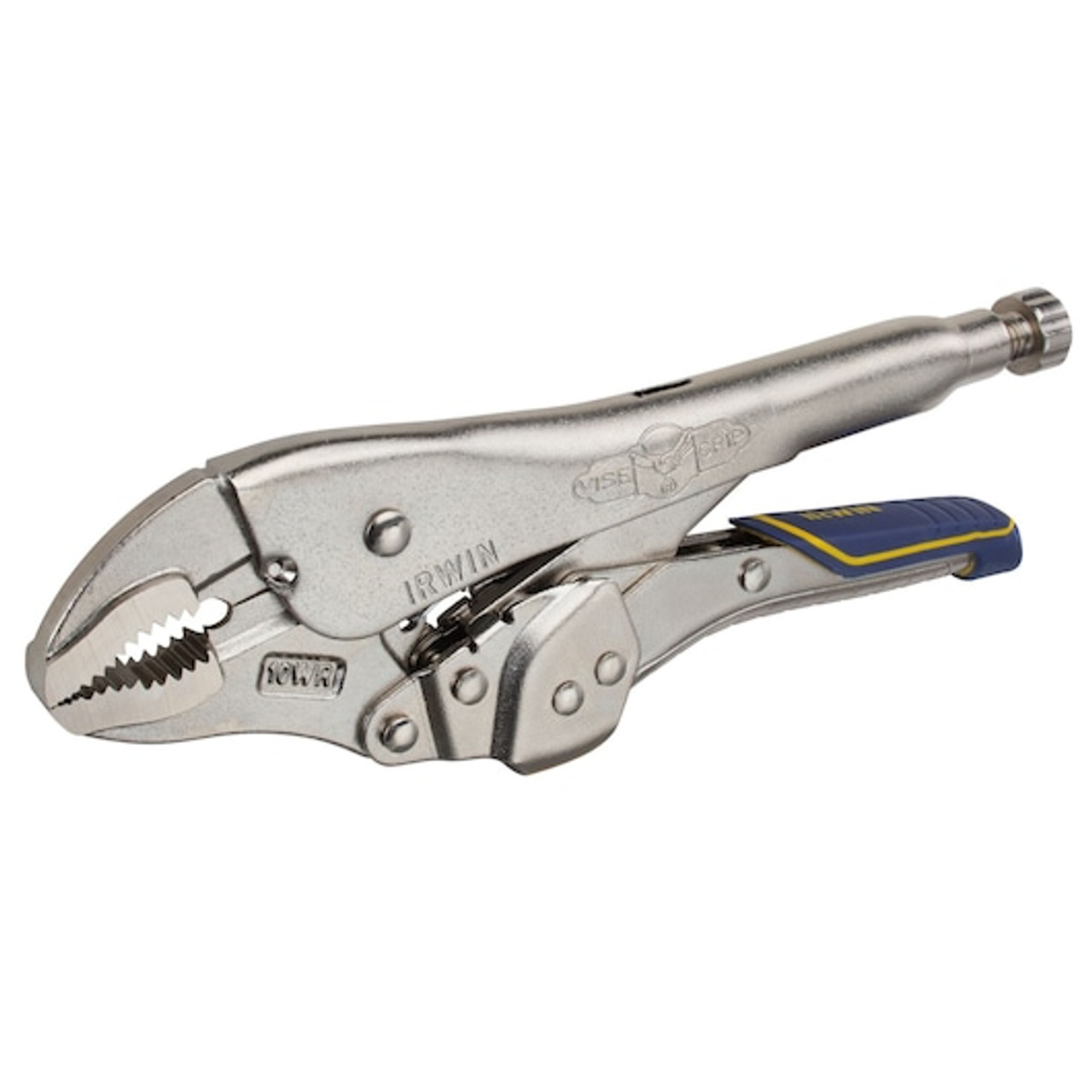 Locking Plier, Curved Jaw, 1-7/8 in Jaw, Carbon Steel Jaw, 10 in Lg