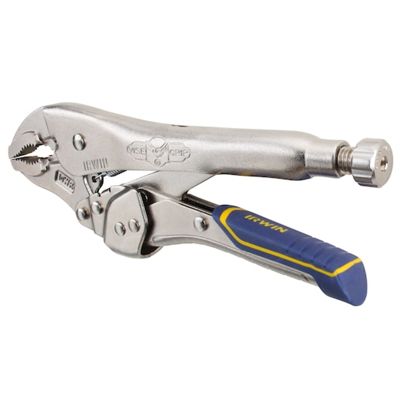 Locking Plier, Curved Jaw, 1-7/8 in Jaw, Carbon Steel Jaw, 10 in Lg