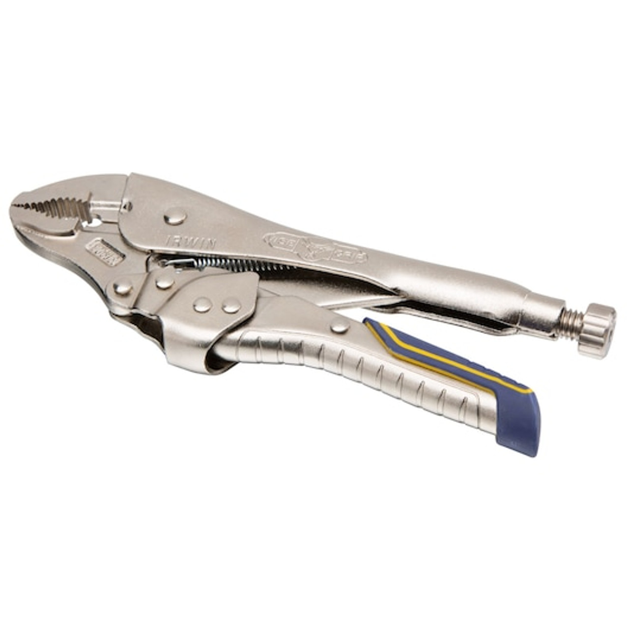 Locking Plier, Curved Jaw, 1-7/8 in Jaw, Carbon Steel Jaw, 10 in Lg