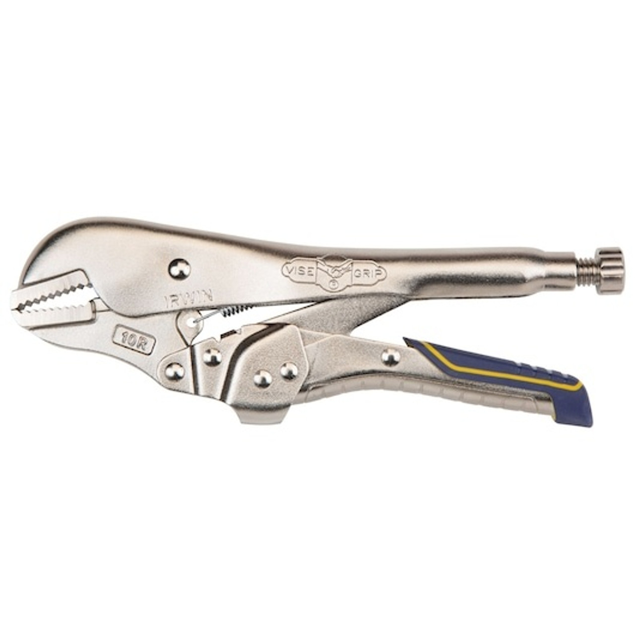 Locking Plier, Straight Jaw, 1-3/4 in Jaw, Alloy Steel Jaw, Adjustable, 10 in Lg, Polished