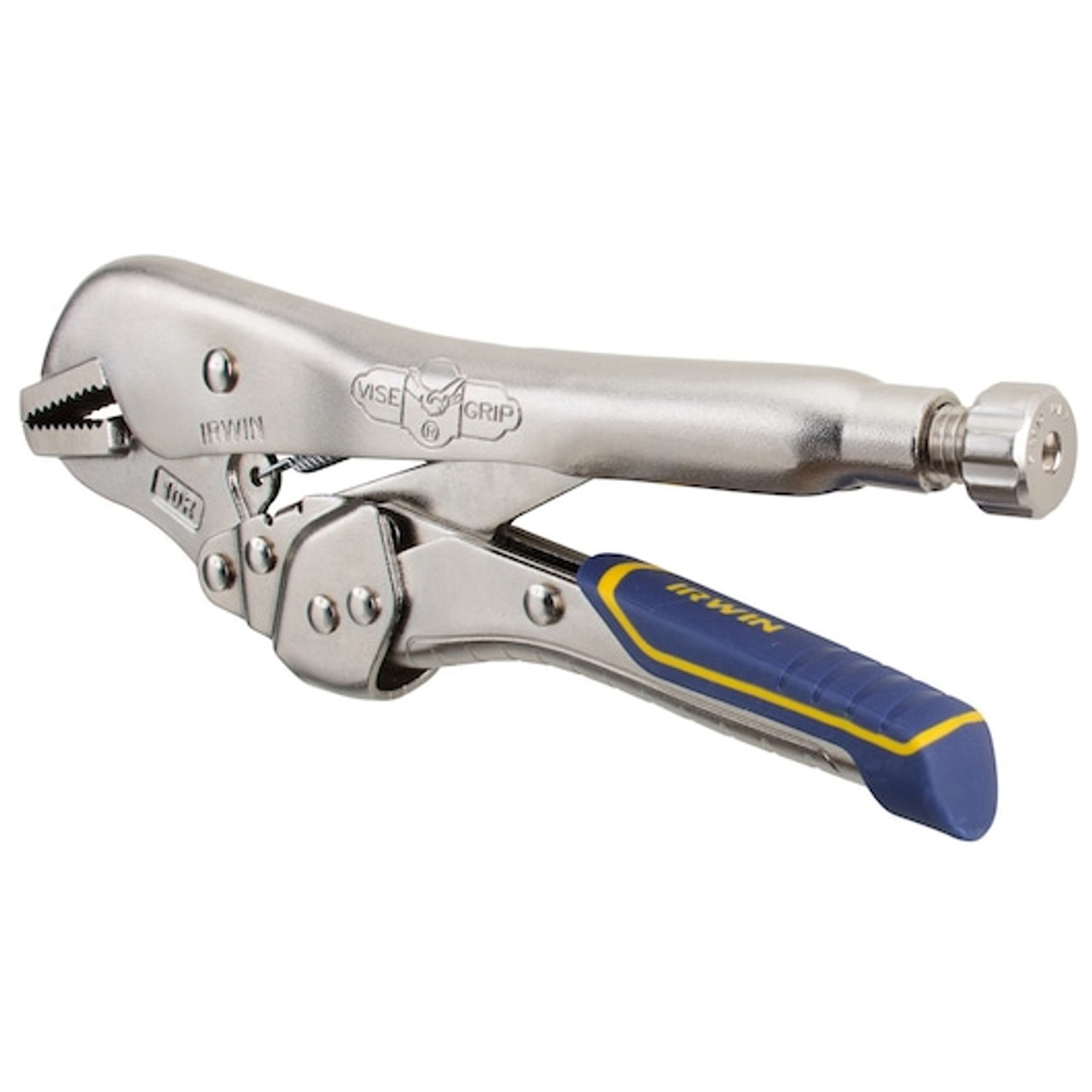 Locking Plier, Straight Jaw, 1-3/4 in Jaw, Alloy Steel Jaw, Adjustable, 10 in Lg, Polished