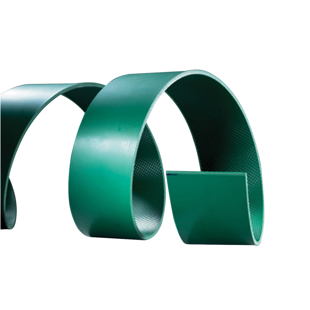 Flat Belt, High Efficiency, 47 in Wd, 0.24 in Thk, 49 lbf-in, 2.4 in Min Dia Pulley, 0 to 100 deg C, Dark Green Color, 5/8 in