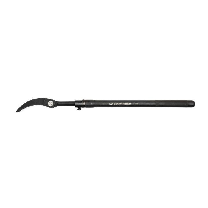 Pry Bar, Extendable Indexing/Flat Tip, 33 in Lg, 2.7 in Wd, Alloy Steel Handle, Alloy Steel, Black Phosphate