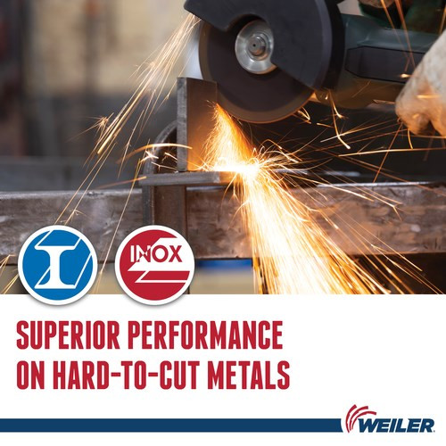 Cut-Off Wheel, 6 in Dia Wheel, 0.045 in Thk Wheel, 7/8 in Center Hole, 60 Grit, Small, Ceramic Abrasive, 10200 rpm Max, Type 27, 1 Reinforced