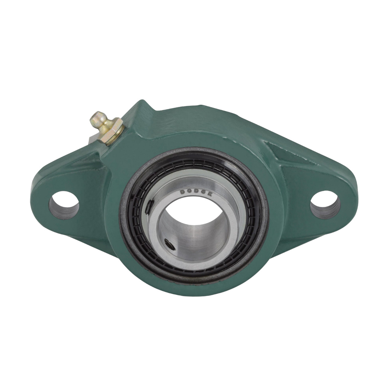 DODGE SC 2 BOLT Ball Bearing Unit, 1-1/2 in bore, Normal Duty,  Non-Expansion,  Single Lip, 5.66 in Lg Bolt Center-to-Center, 2-Bolt Flange Mount, 6-3/4 in Lg, 1.97 in Dp, 4.13 in Ht, Steel