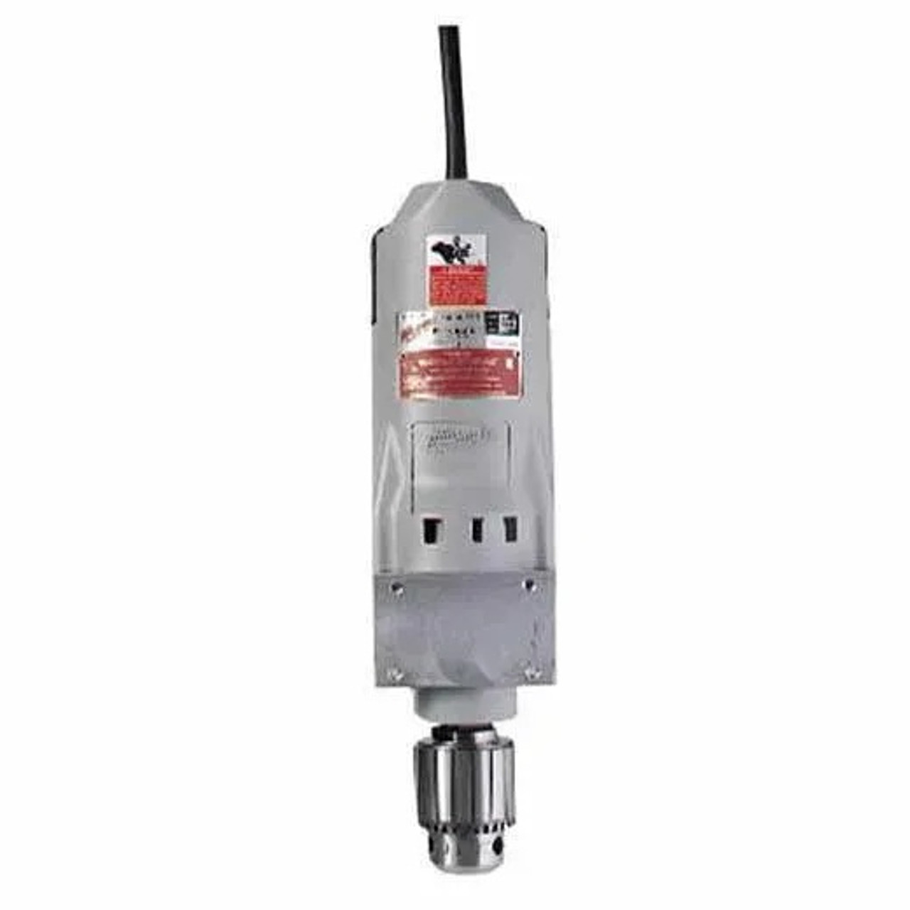 Drill Motor, Electromagnetic, Suitable For Drill Press, Metal, Black, Gray, Red Color, 0.75 in Drill Capacity