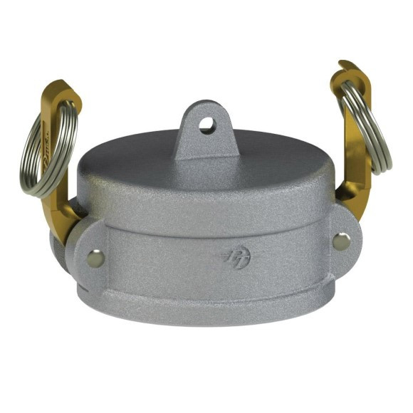 Dust Cap, Type V,  Cam and Groove, Dust Cap, 4 in, 2.34 in Lg, 150 psi, -150 deg F, Aluminium, 6-1/2 in dia, Casting, Domestic