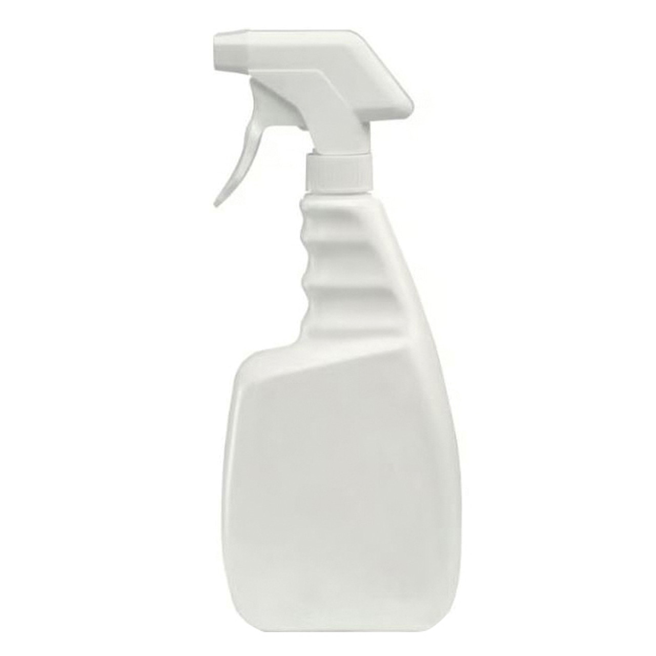 Trigger Spray Bottle, Empty, 20 oz, 14 in Lg, 11-1/4 in Wd, High Density Polyethylene, 28 mm Closure, White Color