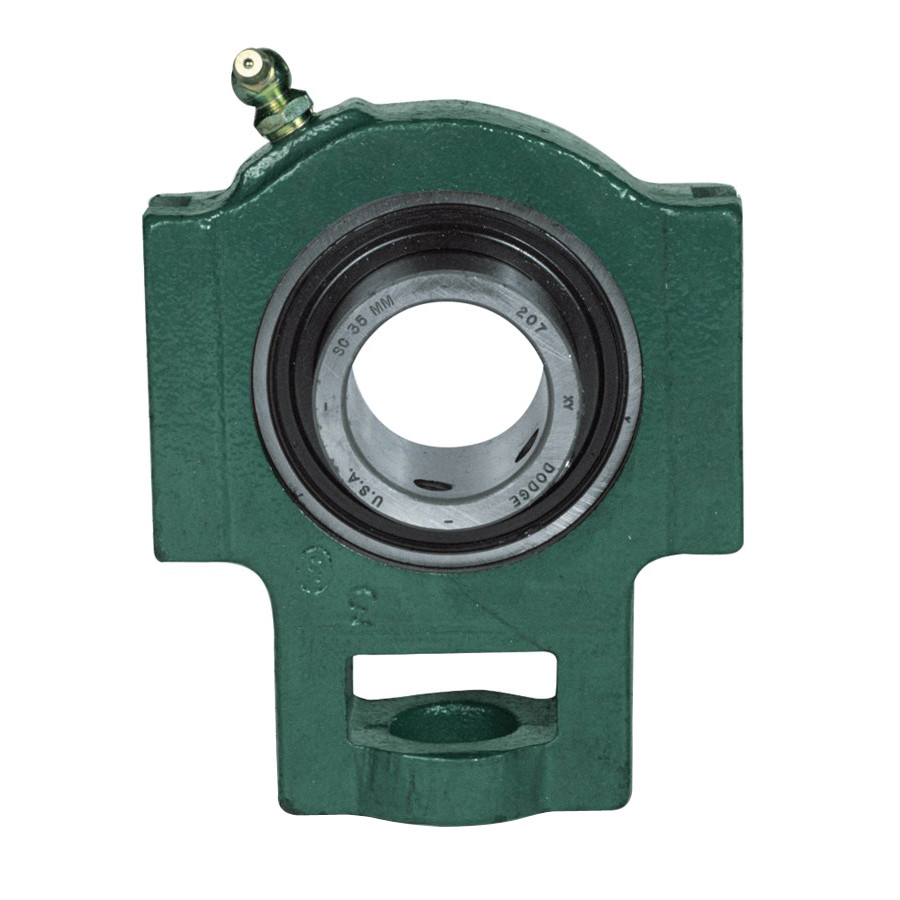 DODGE WSTU-E-207R Take-Up Bearing, Type E-Xtra,  Non-Expansion,  Triple Lip Wide Slot, 2-7/16 in Dia Bore, 7.81 in Lg, 4 in Wd, 6 in Ht, 10600 lb Dynamic,  54000 lb Static, Steel