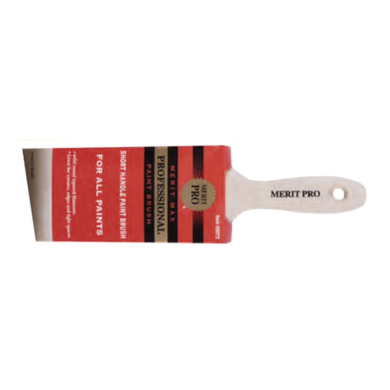 Paint Brush, 2-1/2 in Brush, Stainless Steel Ferrule, Unvarnished, Wood Handle