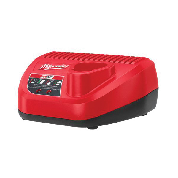 Battery Charger, Battery, Bare Tool, Lithium-Ion, 3 Ah, 1 hr Charging, 1 -Batterie, 120 VAC Input, Black,  Red , 12 VDC Output, Suitable For M12™ Battery