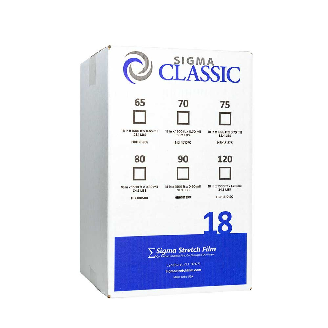 Wrap, Stretch, 18 in Wd, 100 ft Lg, 120 ga Thk, Clear Color