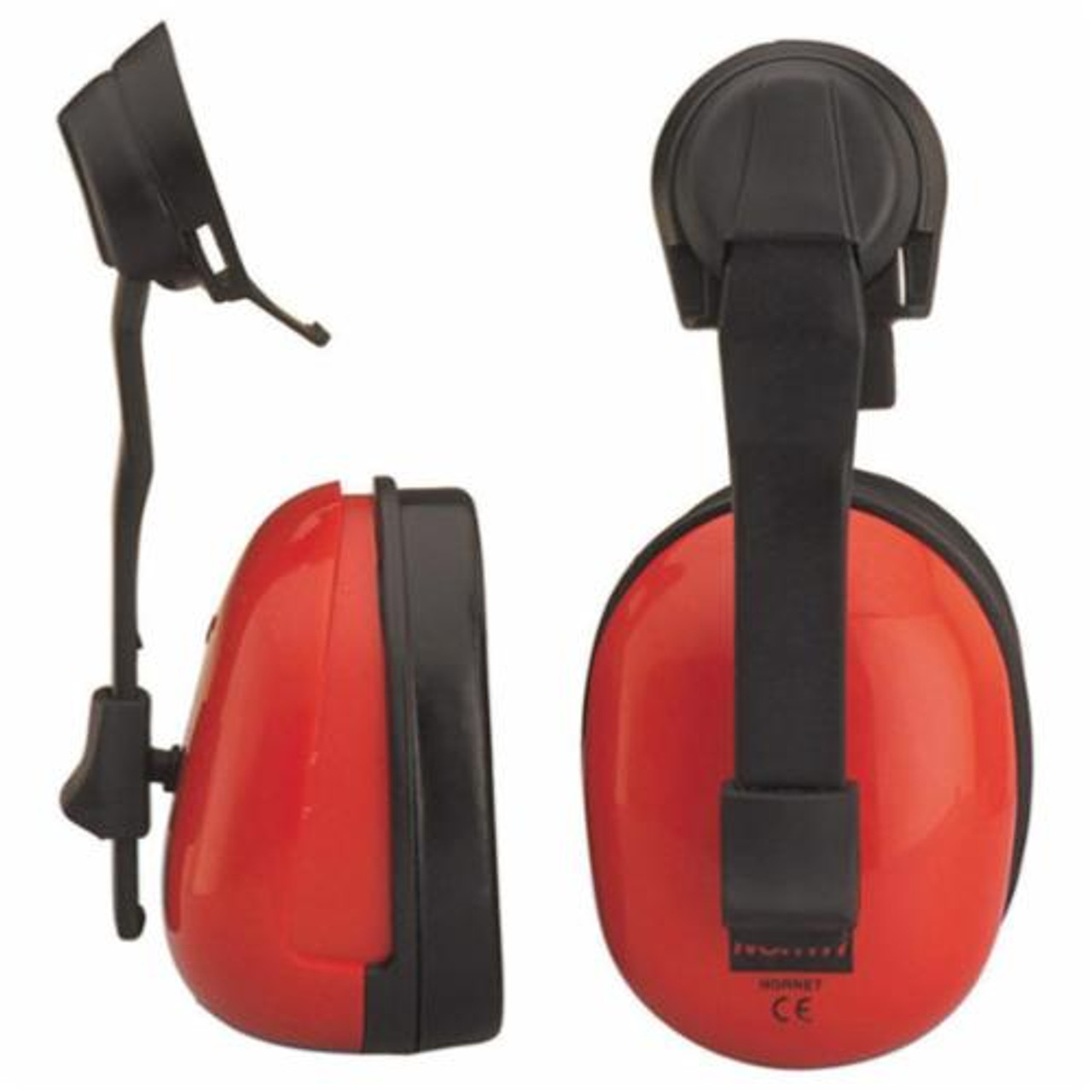Ear Muff, Dielectric Hard Hat, 22 dB, Black,  Red , ABS