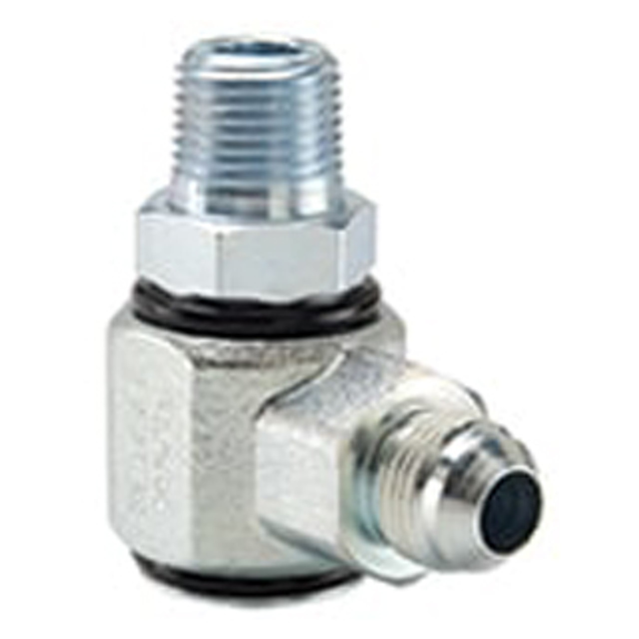 PARKER Hydraulic Elbow, S Series, High Pressure, 3/4-14 x 1-1/16-12 in, Male JIC 37 deg x MNPT End, 90 deg, 34.9 mm Hex, 3.35 in Lg, 3000 psi, -40 to 250 deg F, Steel