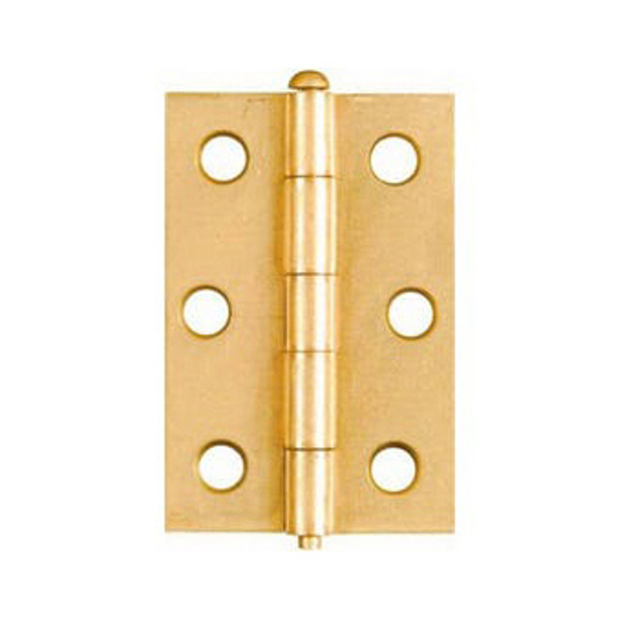 Butt Hinge, Full Mortise Utility, 2-1/2 in Ht, 1-11/16 in Wd, Dull Brass