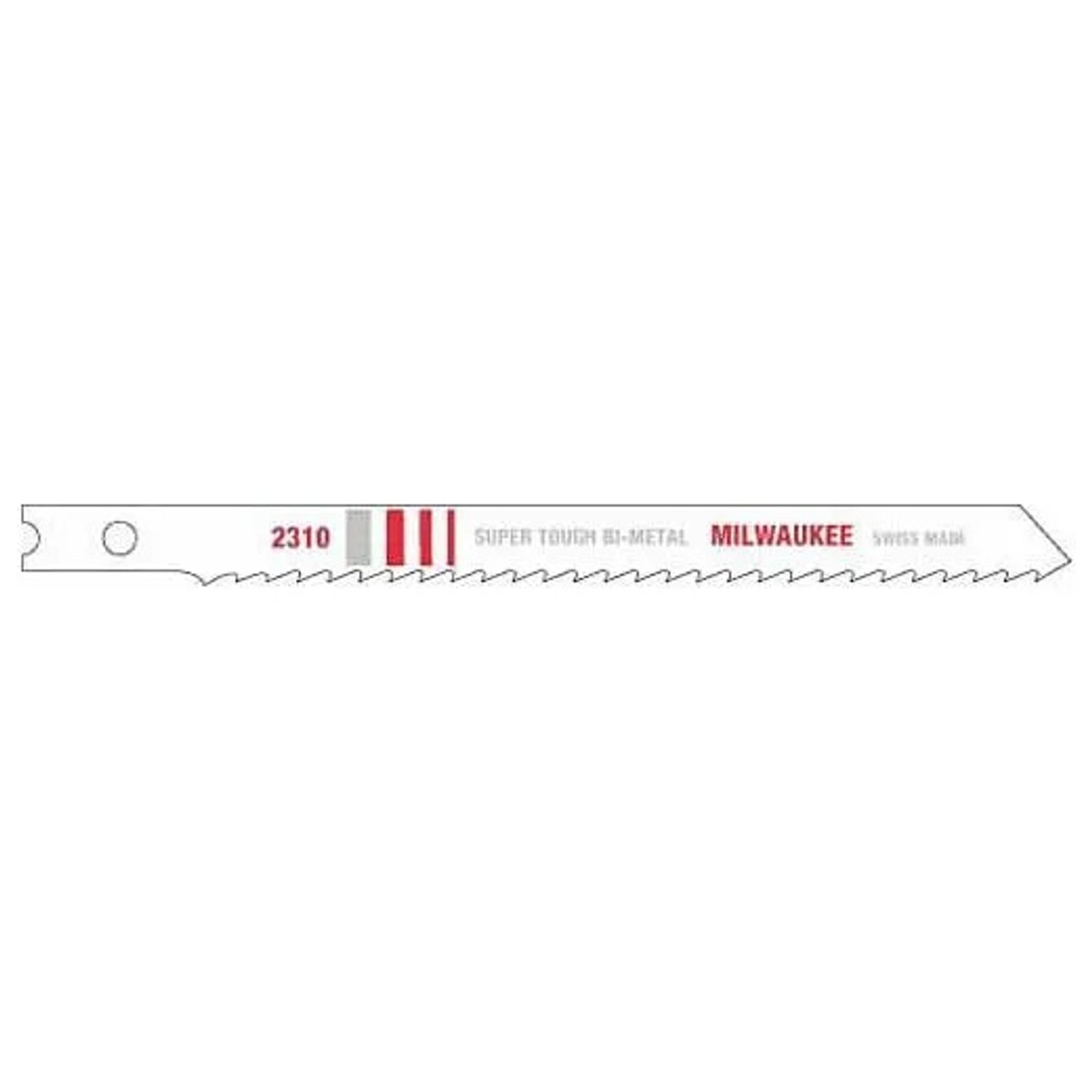 Jig Saw Blade, Heavy Duty, 4-1/8 in Lg, 9/32 in Wd, Milled Teeth, 1/4 in Shank, U Shank, Bi-Metal Cut Edge, Bi-Metal Body, Wood Applicable, 10 TPI