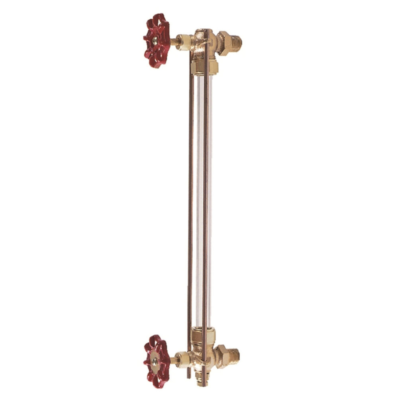 Water Gauge, Standard Pattern, 125/300 psi, Bronze Calibration Unit, EPDM Gasket, Bronze Bushing, Glass Rod, 1/2 in MNPT, 400 to 100 deg F