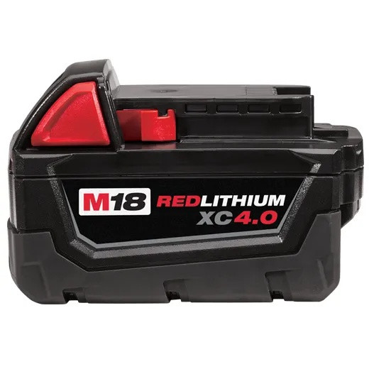 Rechargeable Battery Pack, Suitable For M18™ Cordless Power Tool, 3.1 in wd,  4-1/2 in lg,  2.8 in ht, Bare Tool, Lithium-Ion, 4 Ah, 18 VDC Charge