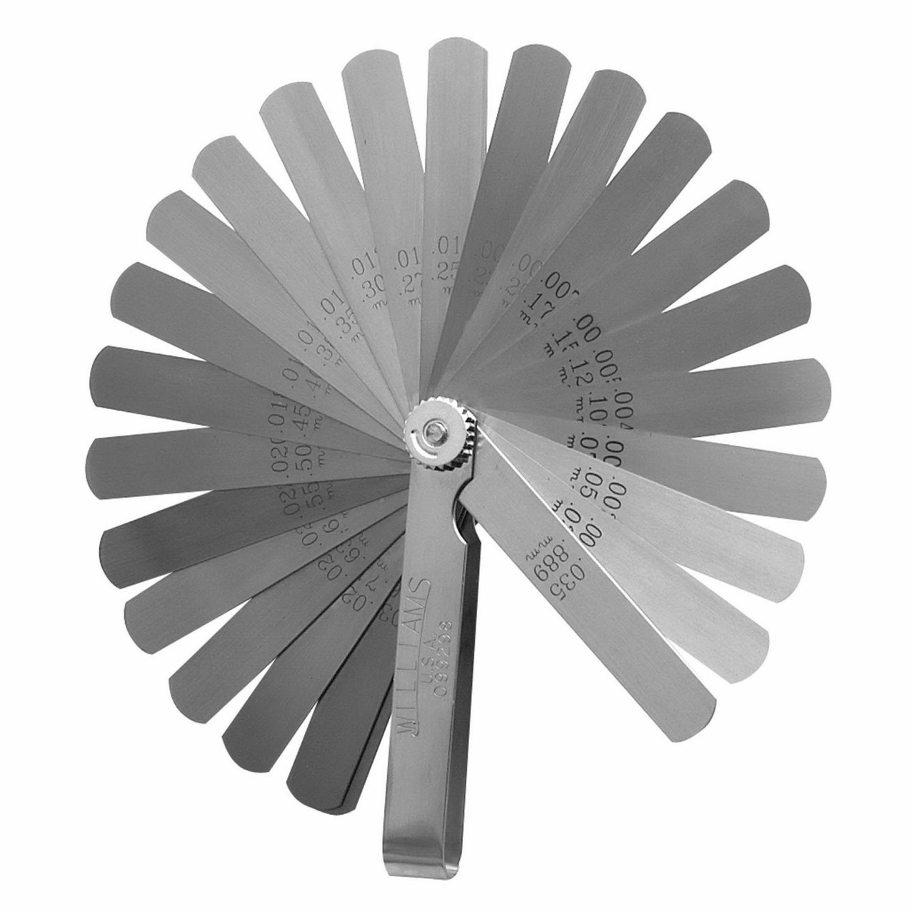 Feeler Gauge, Heavy Duty,  Master, 25 -Blade, Carbon Steel