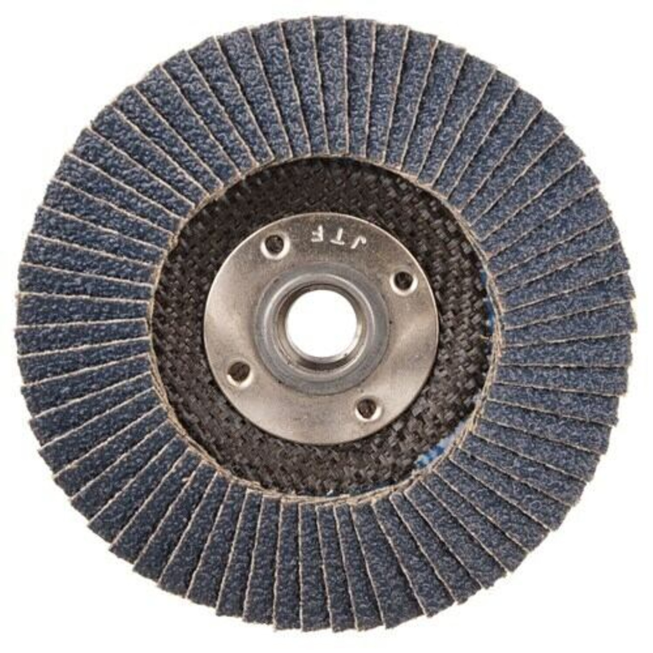WEILER Wolverine Flap Disc, Fast Cut, 4-1/2 in Dia Disc, 7/8 in Center Hole, 60 Grit, Medium, Zirconia Alumina Abrasive, Type 27 Flat Disc, Phenolic Backing, 13000 rpm Max WEILER Wolverine Flap Disc, Fast Cut, 4-1/2 in Dia Disc, 7/8 in Center Hole, 60 Grit, Medium, Zirconia Alumina Abrasive, Type 27 Flat Disc, Phenolic Backing, 13000 rpm Max