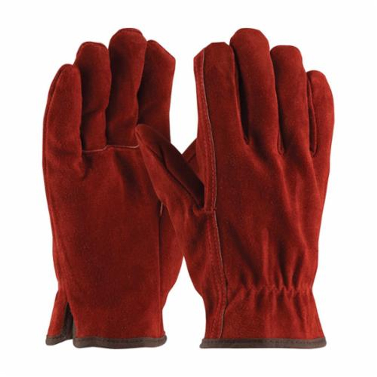 General Purpose Gloves, Premium Grade, Cold Weather/Driver Glove, 2X-Large, Split Cowhide Leather Palm, Split Cowhide Leather, Russet , Straight Thumb