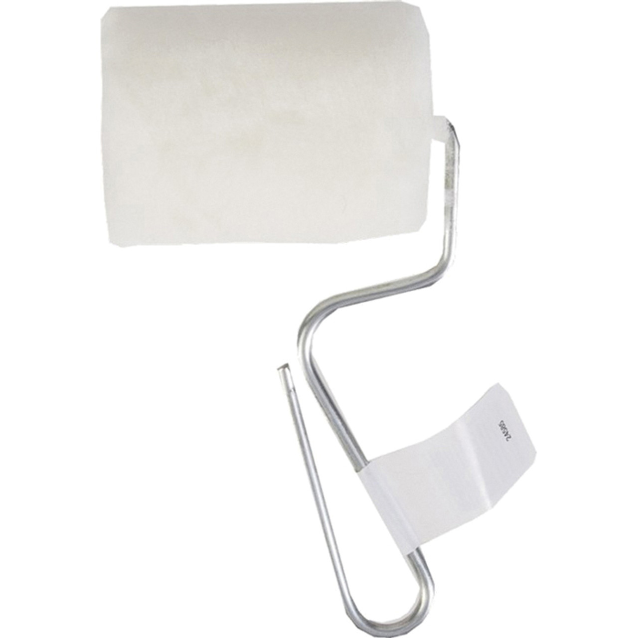 Paint Roller Cover, 3/8 in Nap, 3 in Lg, Semi-Smooth Surface, Knit Fabric, White Color