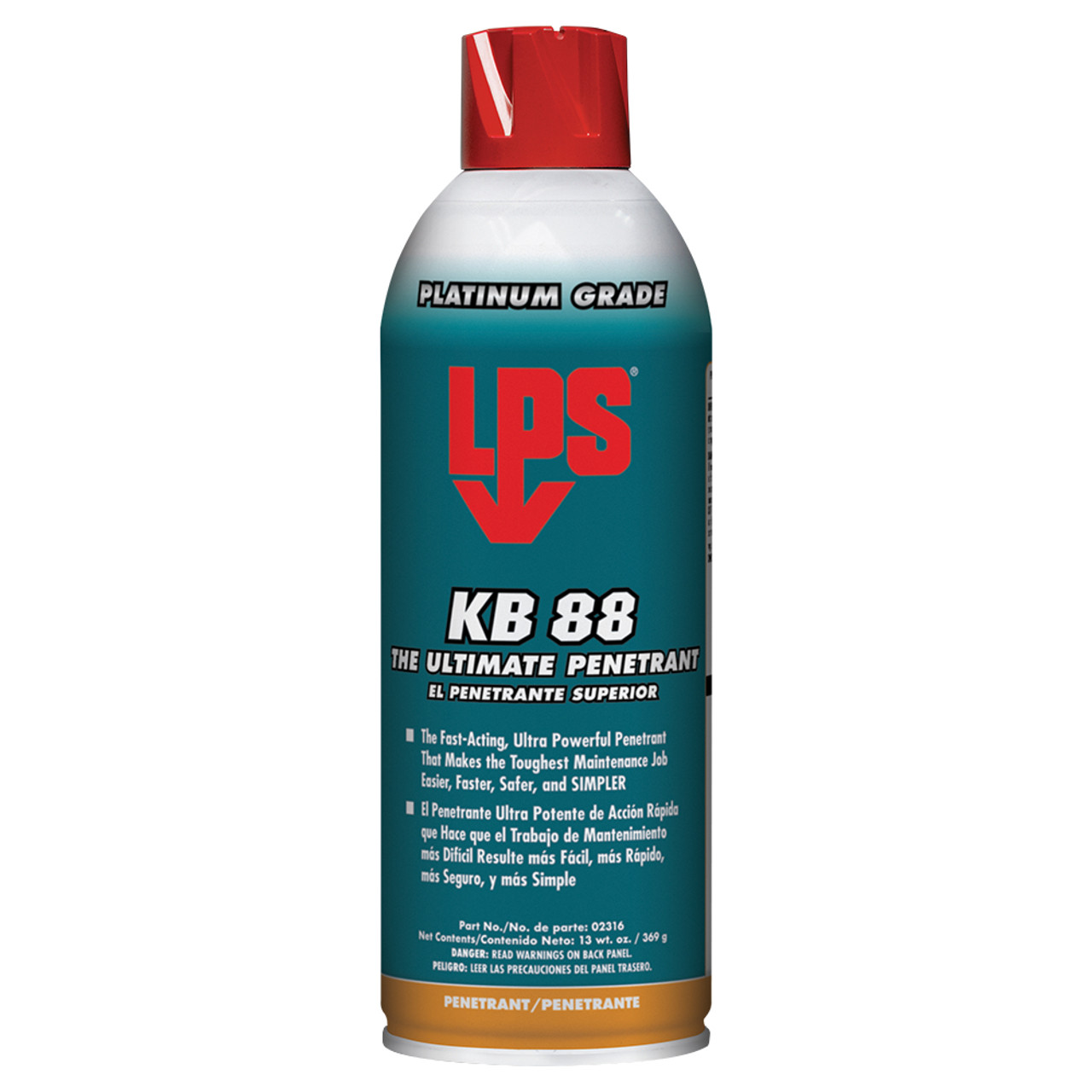Penetrant, Aerosol Spray Can, 16 oz Container, 13 oz, Mineral Oil Base, Liquid, Clear,  Red , Hydrocarbon, 300 deg F, 0.87 Specific Gravity, 160 deg F Flash
