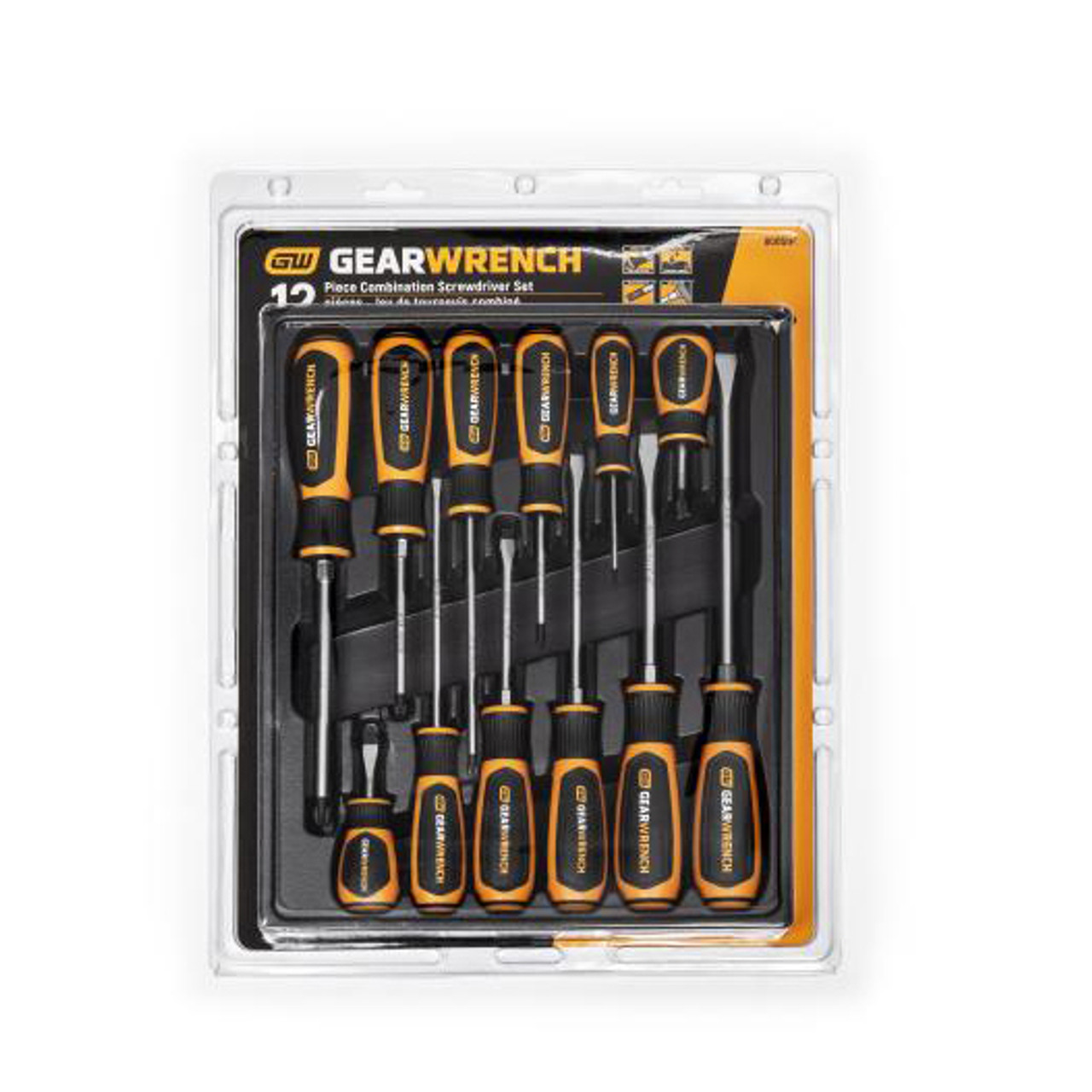 Screwdriver Set, Imperial, 12 -Piece, Straight, Phillips®,  Slotted Screwdriver, ASME B107.15, Alloy Steel, Black Oxide