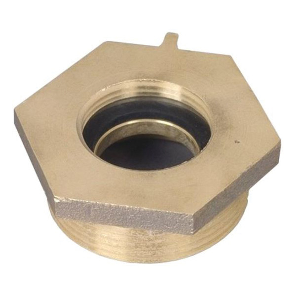 Hex Nipple, Reducing, 2 x 2-1/2 in, FNPT x MNST End, 1.469 in Lg, Brass