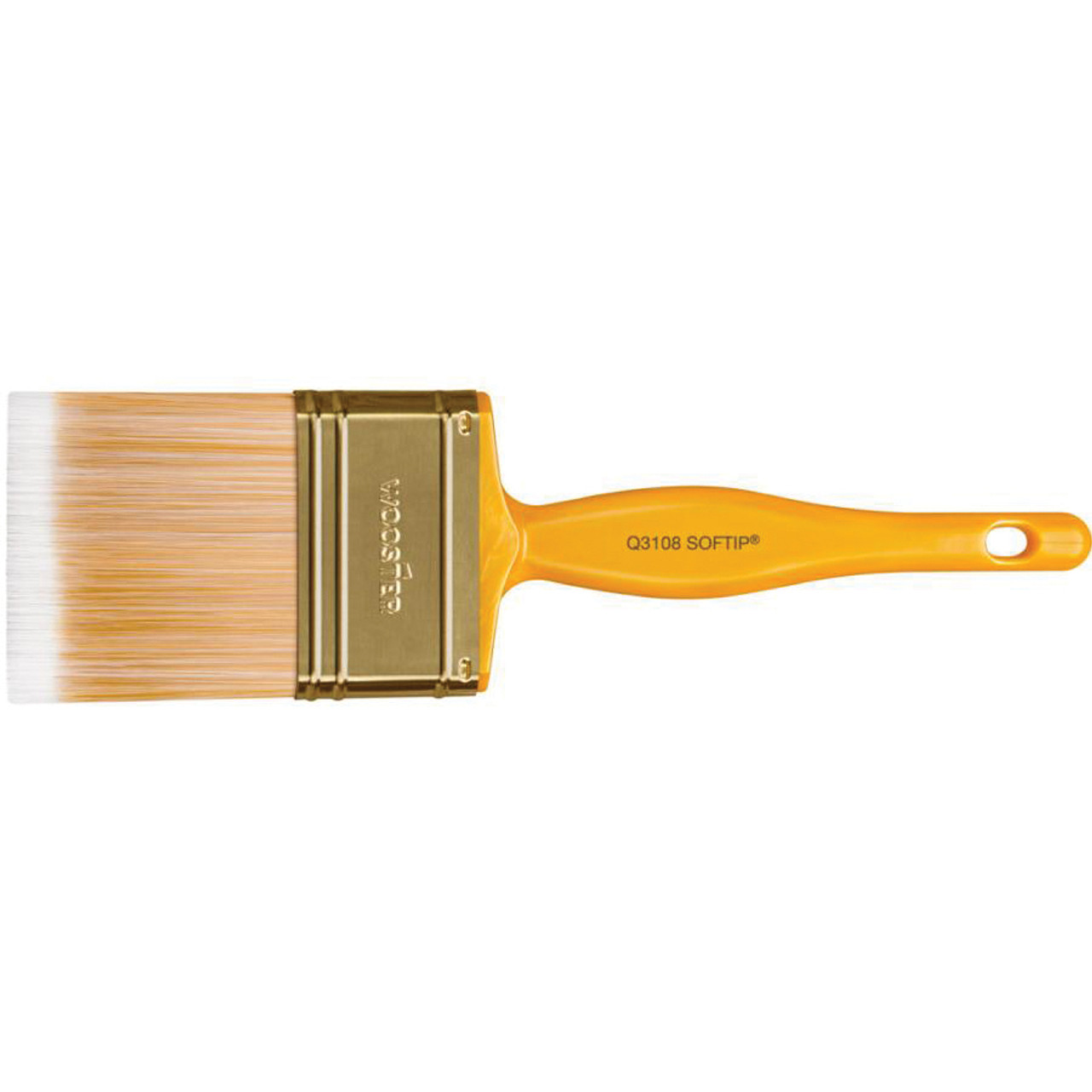 Paint Brush, 2-11/16 in Lg, 3 in Brush, Synthetic Blend Brush, 11/16 in Ferrule, Brass-Plated Steel Ferrule, Solid, Hardwood Handle Paint Brush, 2-11/16 in Lg, 3 in Brush, Synthetic Blend Brush, 11/16 in Ferrule, Brass-Plated Steel Ferrule, Solid, Hardwood Handle