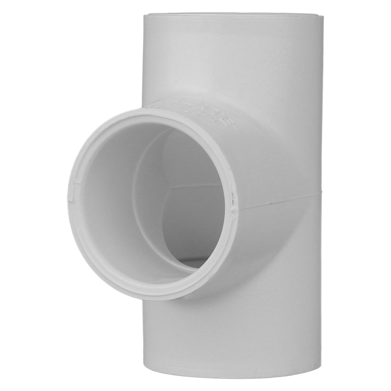 Reducing Tee, Tee, 1 x 1 x 3/4 in, Socket End, 3-9/16 in Lg, SCH 40, 125 lb, Molded, PVC, Nitrile Seal, White , 140 deg F, Domestic