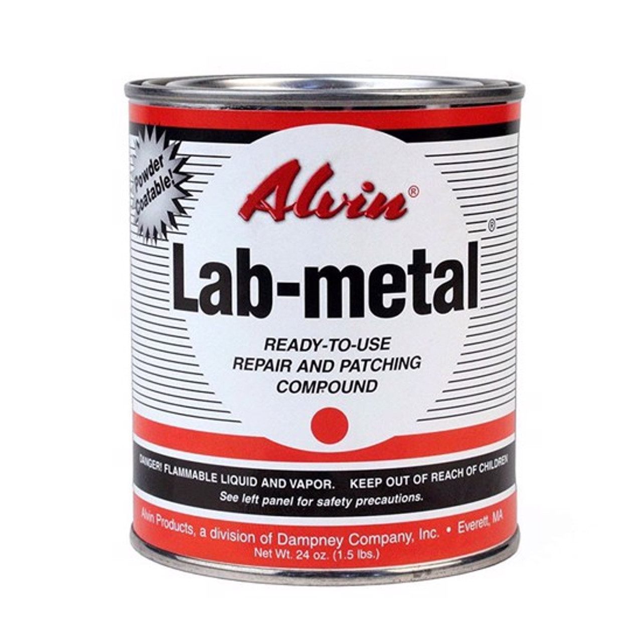 Patching Compound, Metal Repair, Can, 24 oz Container, 1 to 2 hr Drying, Gray , 350 to 425 deg F, 23 to 45 deg F Flash, 2.74 lb/gal VOC