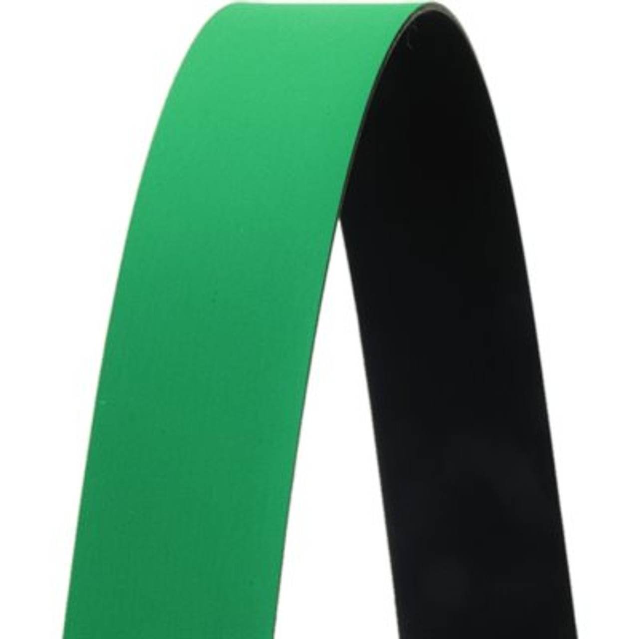 Machine Tape Belt, 44.88 in Wd, 0.05 in Thk, 26 lbf-in, 0.79 in Min Dia Pulley, -20 to 60 deg C, Fine, Black,  Green Color