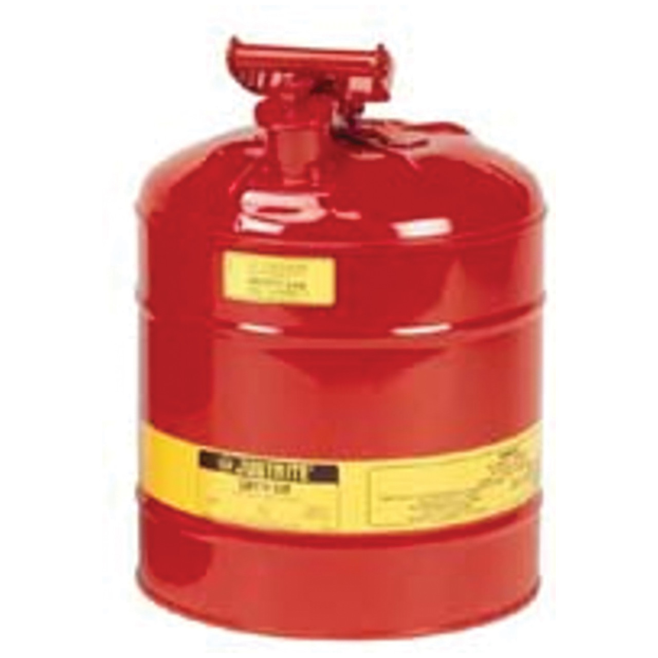 Safety Can, Type 1, 11-1/2 in Dia, 17 in Ht, Metal, Hot Dipped Galvanized, Red , 5 gal