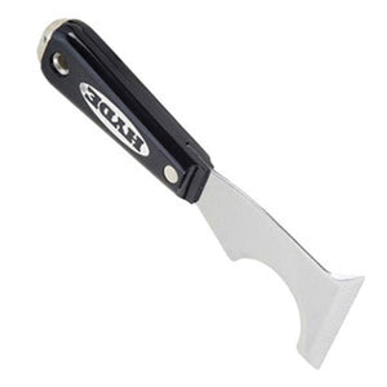 Paint Scraper, 6-in-1 Multi-Tool, 4 in Lg, 2.5 in Wd, Projection Interlock, Nylon Handle, High Carbon Steel Blade, Black Handle Color, 02980