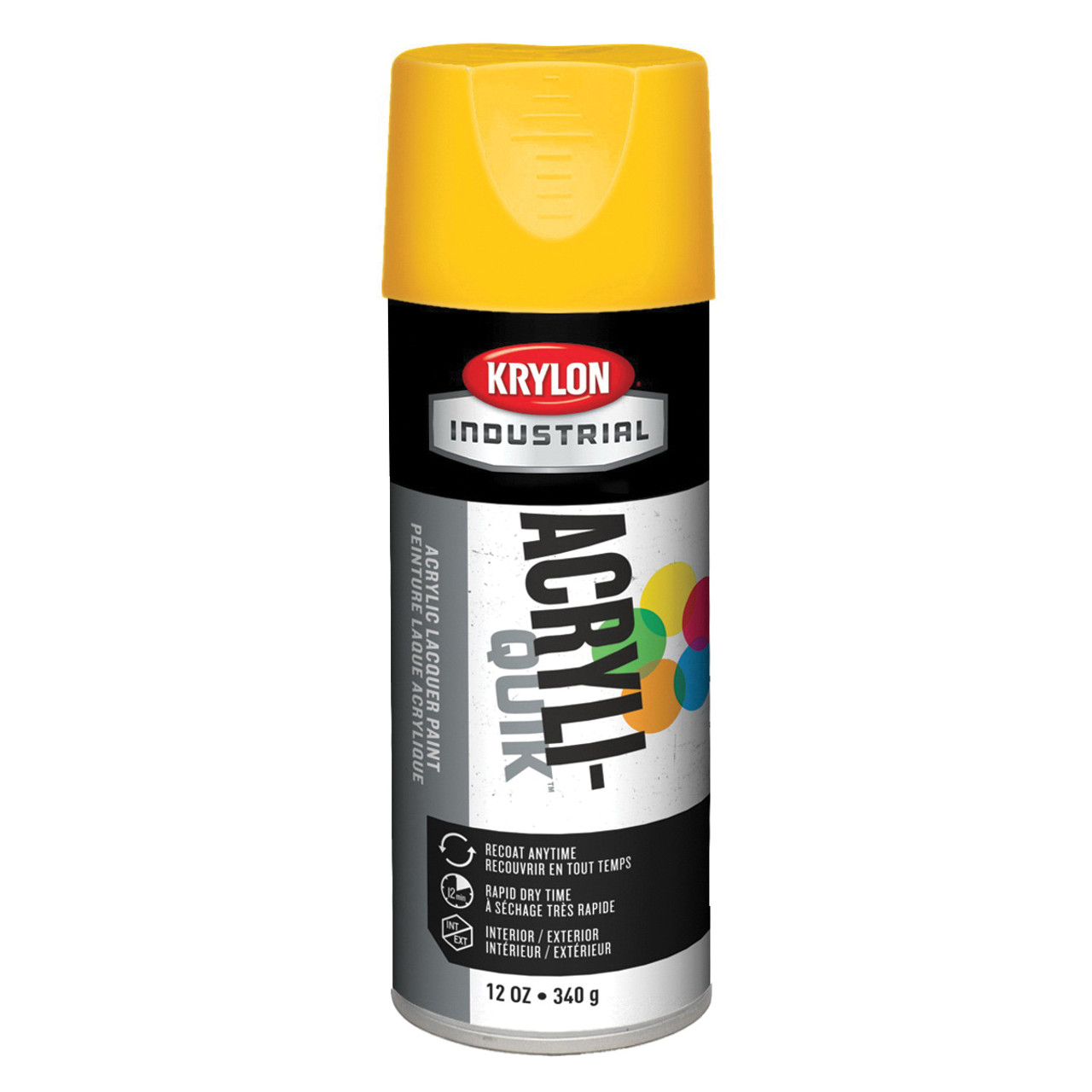 Spray Paint, 12 oz Container, Aerosol Spray Can, Aerosol, Black , High Gloss, 15 to 20 sq-ft, 50 to 85 deg F