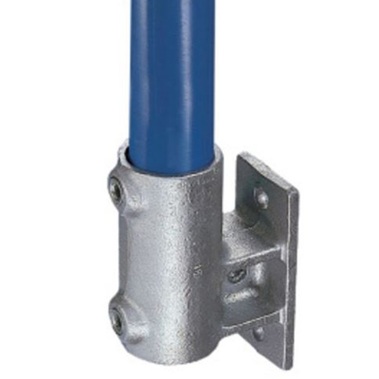 Railing Base, Standard Horizontal, 1 in, 3.86 in Lg, Malleable Iron, Galvanized Railing Base, Standard Horizontal, 1 in, 3.86 in Lg, Malleable Iron, Galvanized