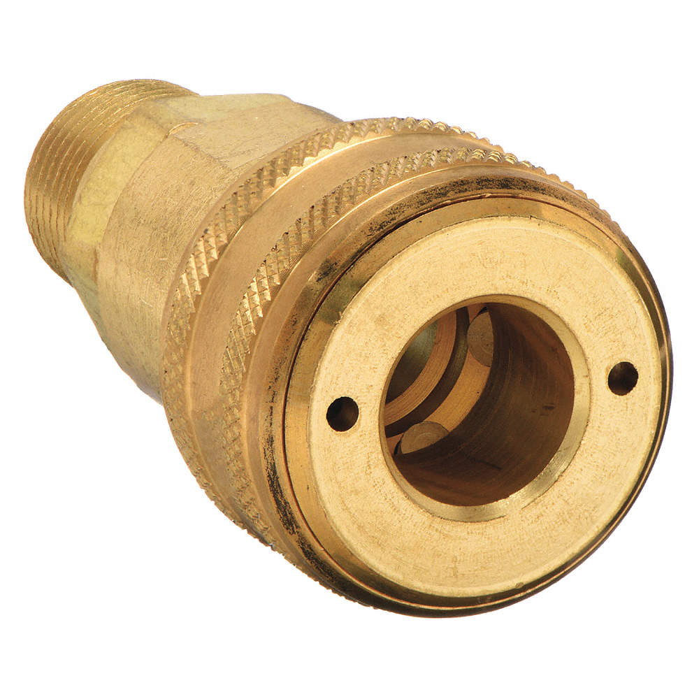 Hose Coupling, Socket, 0.88 in Hex, 1.38 in wd, NPTF End, -40 to 250 deg F, 3/8 in-18, 2.344 in Lg, 1000 psi, Brass