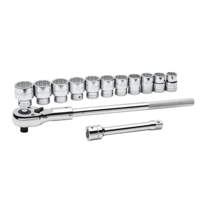 Mechanic's Socket Sets, Standard, 12 -Point, 7/16,  1/2,  9/16,  5/8,  11/16,  3/4,  13/16,  7/8,  15/16,  1,  1-1/16,  1-1/8,  1-1/4,  1-1/2 in Socket, 3/4 in Drive