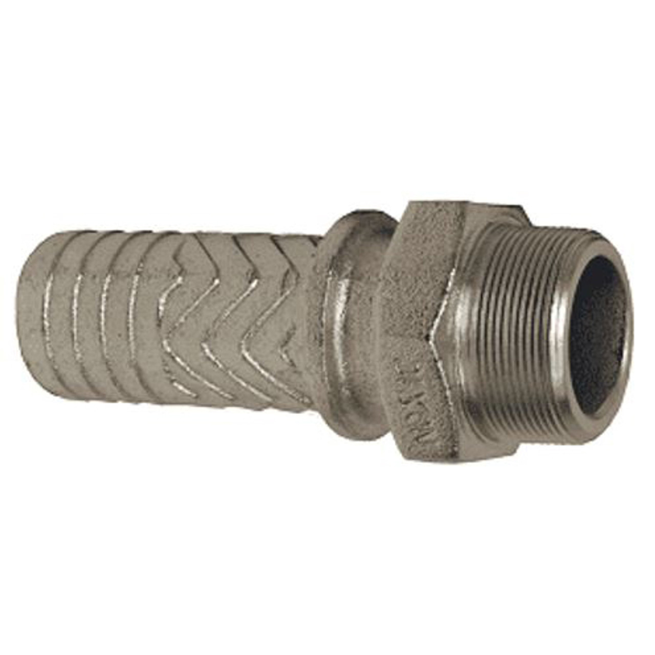 Stem, 450 deg F, 2-1/8 in dia, Stem, 3/8 x 1/2 in, MNPT x Hose Shank End, 2-7/8 in Hex, 6-7/8 in Lg, Iron, Plated