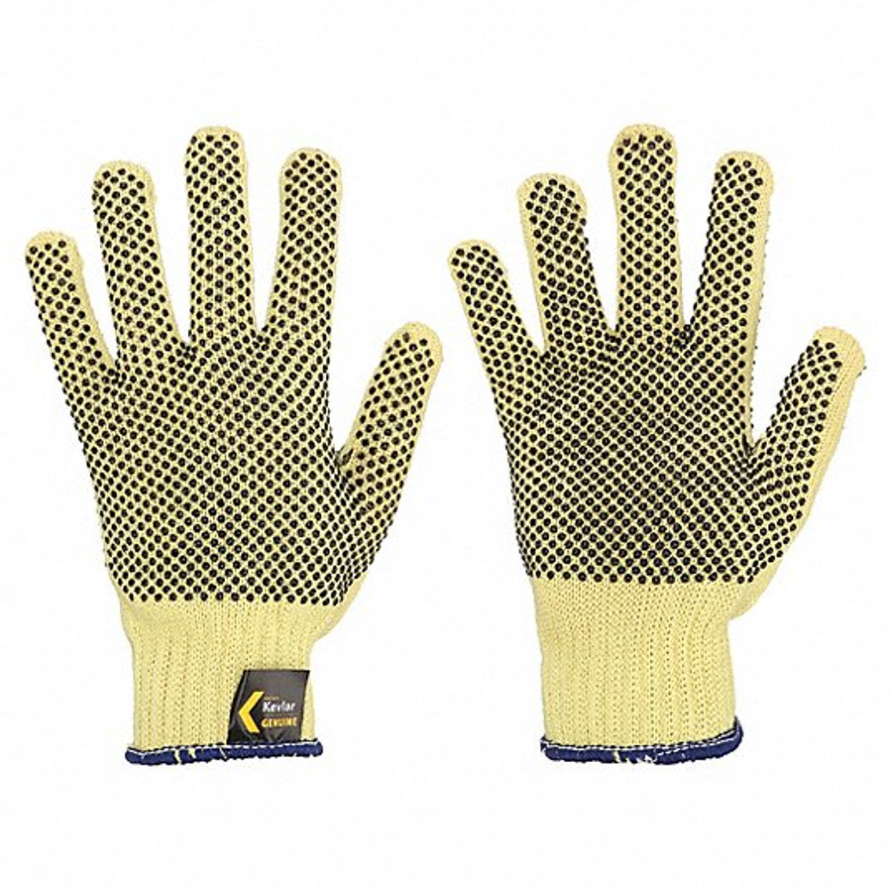 Cut-Resistant Gloves, Regular Weight, A3 ANSI Puncture-Resistance Level, Abrasion,  Cut,  Puncture Resist, Large, Polyvinyl Chloride Palm, Brown,  Yellow Color