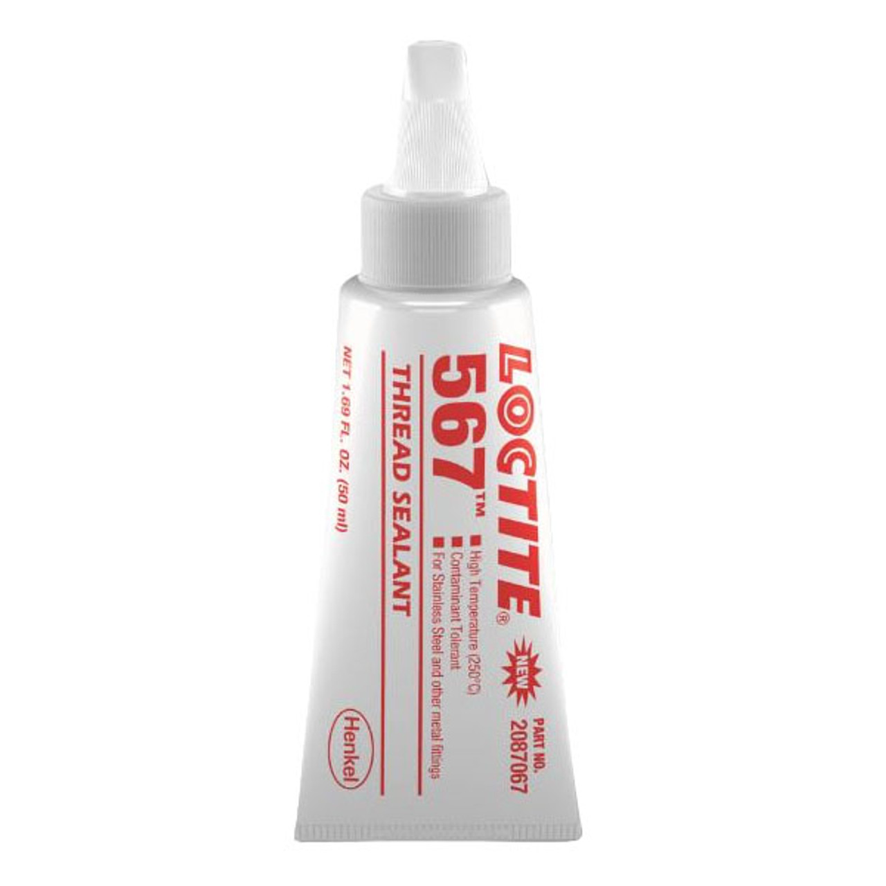Thread Sealant, High Temperature, Tube, 50 ml Container, 24 hr Curing, 1.15 Specific Gravity, 93 deg C Flash, 0.13%,  1.38 g/L VOC, 280000 to 800000 cPs