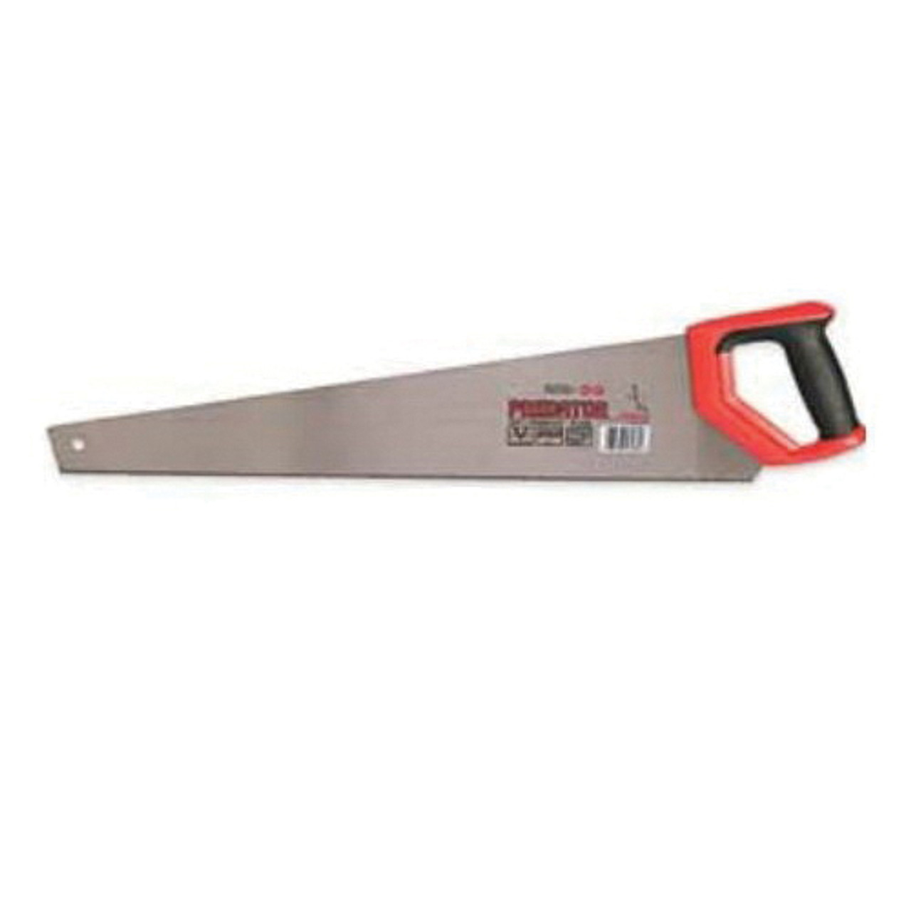 Predator Hand Saw, Rubber Handle, 24 in Lg Blade, Steel Blade, 10 TPI or Pitch, Hard Point/Standard Teeth, 24 in Lg, Steel Cut Edge, Ergonomic Grip